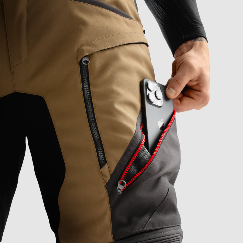 Rebelhorn Hardy 3.0 Textile Trouser Desert / Grey / Red FREE UK Delivery, FREE 365 Day Returns | Moto Central