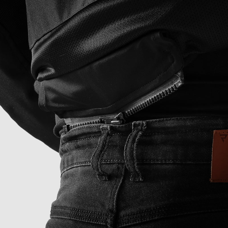 Rebelhorn Echo Textile Jacket Black / Fluo Yellow FREE UK Delivery, FREE 365 Day Returns | Moto Central