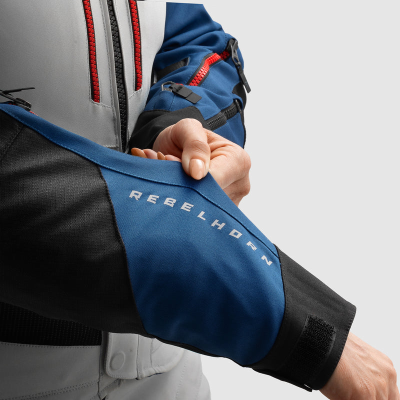 Rebelhorn Hardy 3.0 Ladies Textile Jacket Blue / Grey / Red FREE UK Delivery, FREE 365 Day Returns | Moto Central