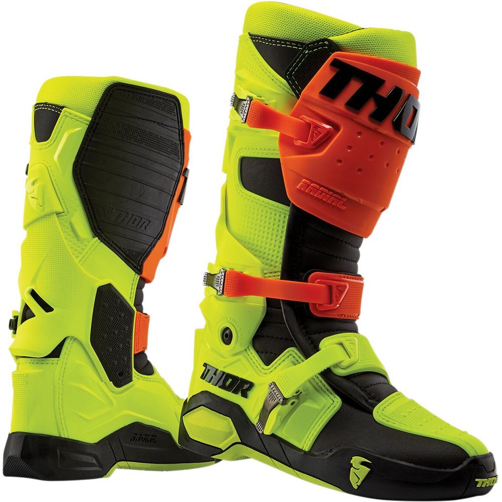 Thor Radial Boots Replacement Outsoles Black / Fluo Yellow