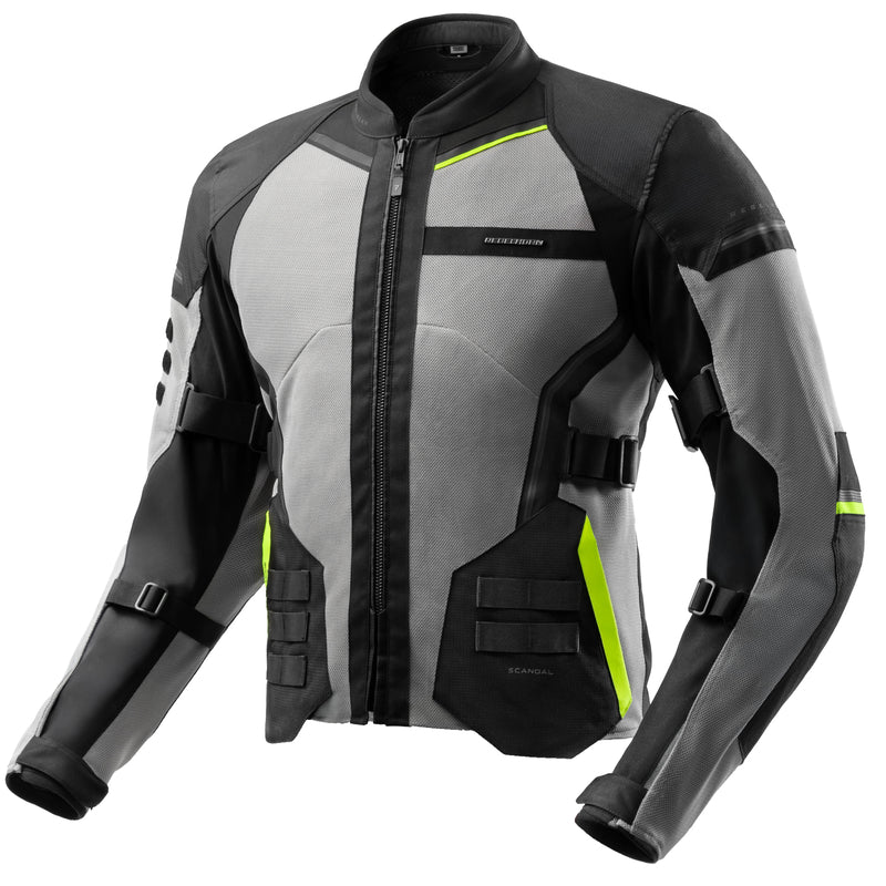 Rebelhorn Scandal 3 Textile Jacket Black / Grey / Fluo Yellow FREE UK Delivery, FREE 365 Day Returns | Moto Central