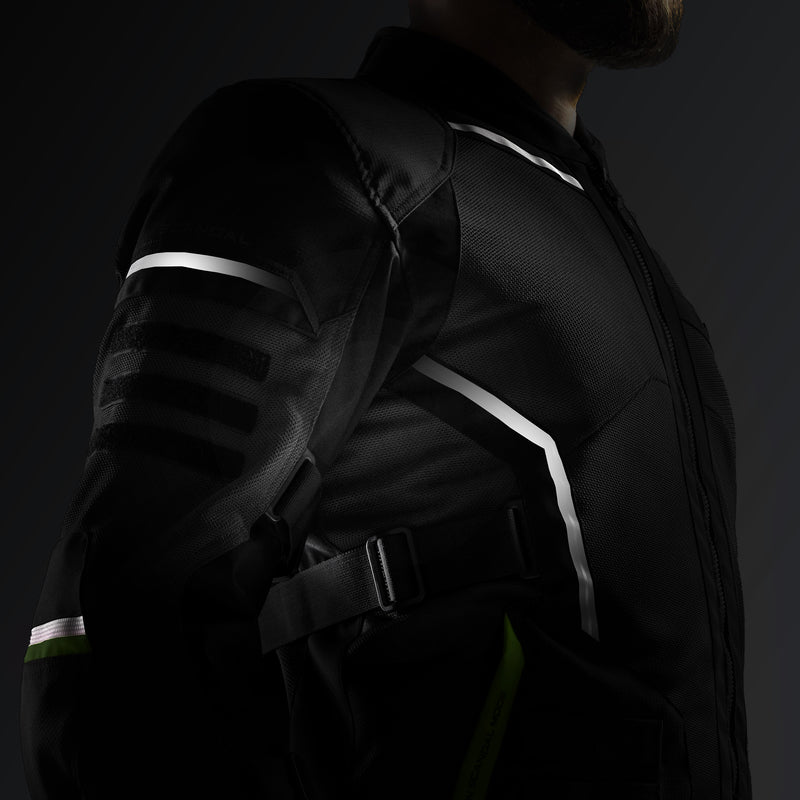 Rebelhorn Scandal 3 Textile Jacket Black / Grey / Fluo Yellow FREE UK Delivery, FREE 365 Day Returns | Moto Central