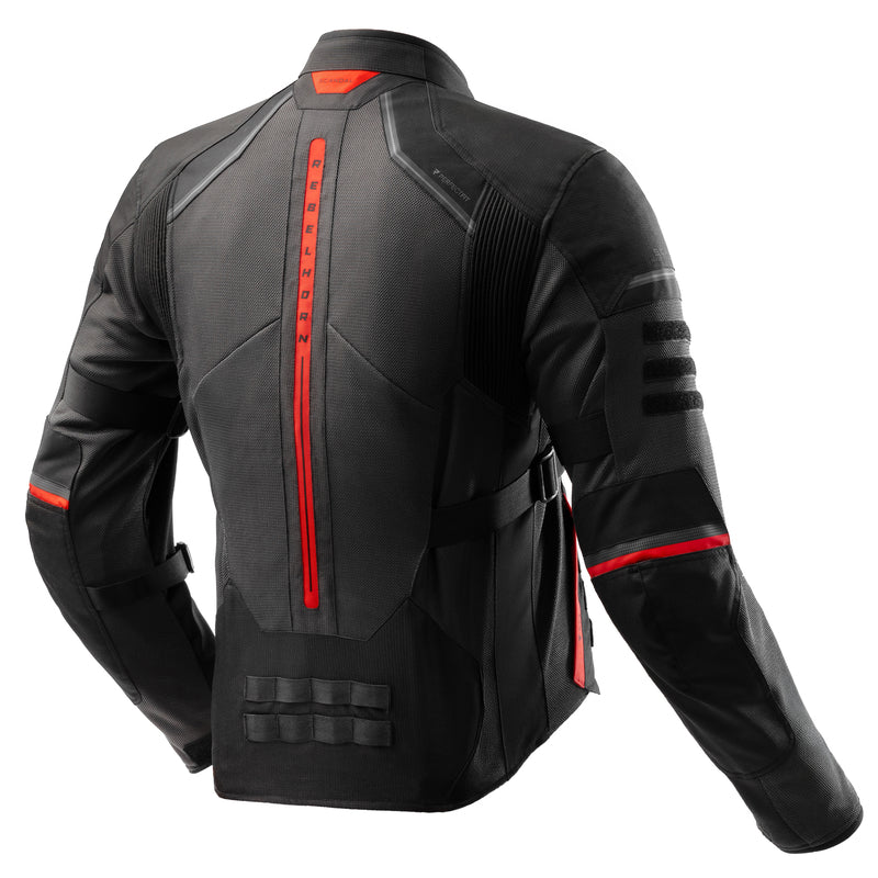 Rebelhorn Scandal 3 Textile Jacket Black / Dark Grey / Red FREE UK Delivery, FREE 365 Day Returns | Moto Central