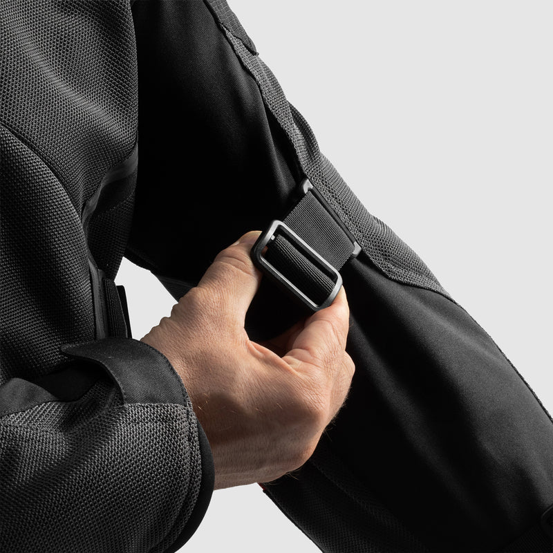 Rebelhorn Scandal 3 Textile Jacket Black / Dark Grey / Red FREE UK Delivery, FREE 365 Day Returns | Moto Central