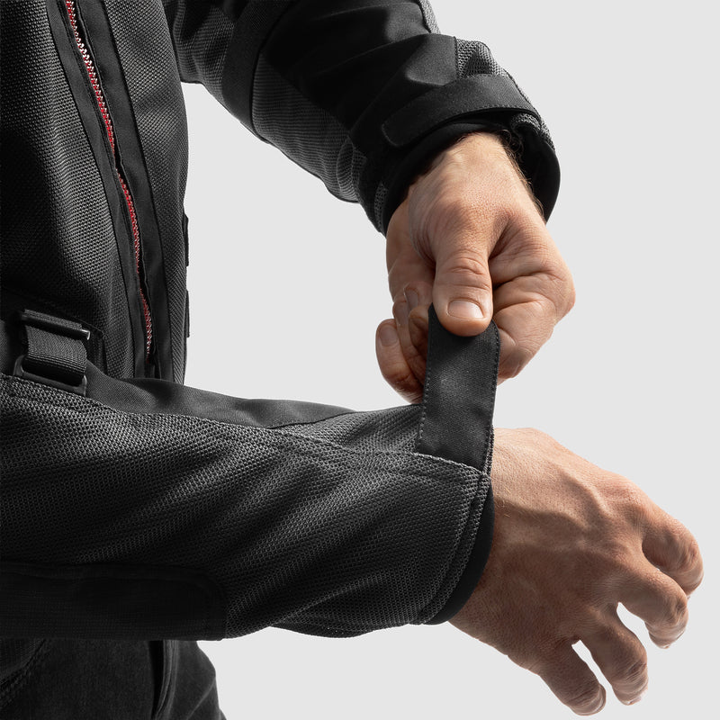 Rebelhorn Scandal 3 Textile Jacket Black / Dark Grey / Red FREE UK Delivery, FREE 365 Day Returns | Moto Central