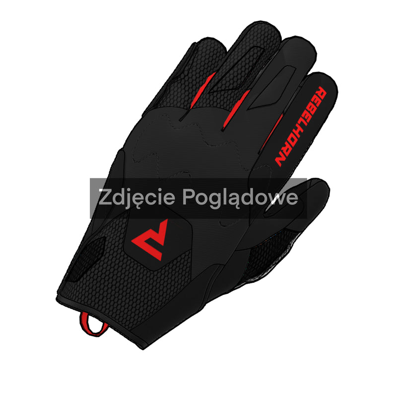 Rebelhorn Core Gloves Black / Red FREE UK Delivery, FREE 365 Day Returns | Moto Central