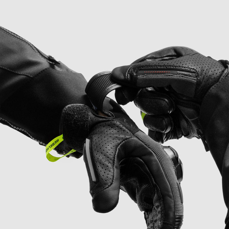 Rebelhorn Defender Gloves Black / Grey / Fluo Yellow FREE UK Delivery, FREE 365 Day Returns | Moto Central