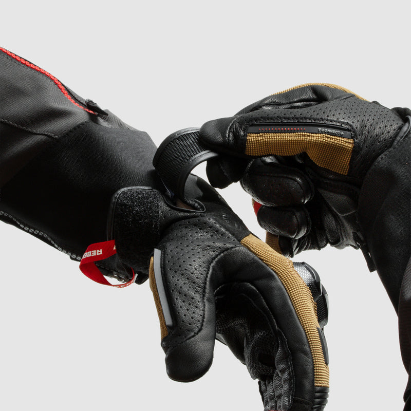 Rebelhorn Defender Gloves Desert / Black / Red FREE UK Delivery, FREE 365 Day Returns | Moto Central