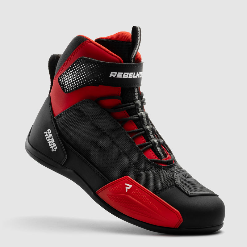 Rebelhorn Swift Boots Black / Red FREE UK Delivery, FREE 365 Day Returns | Moto Central