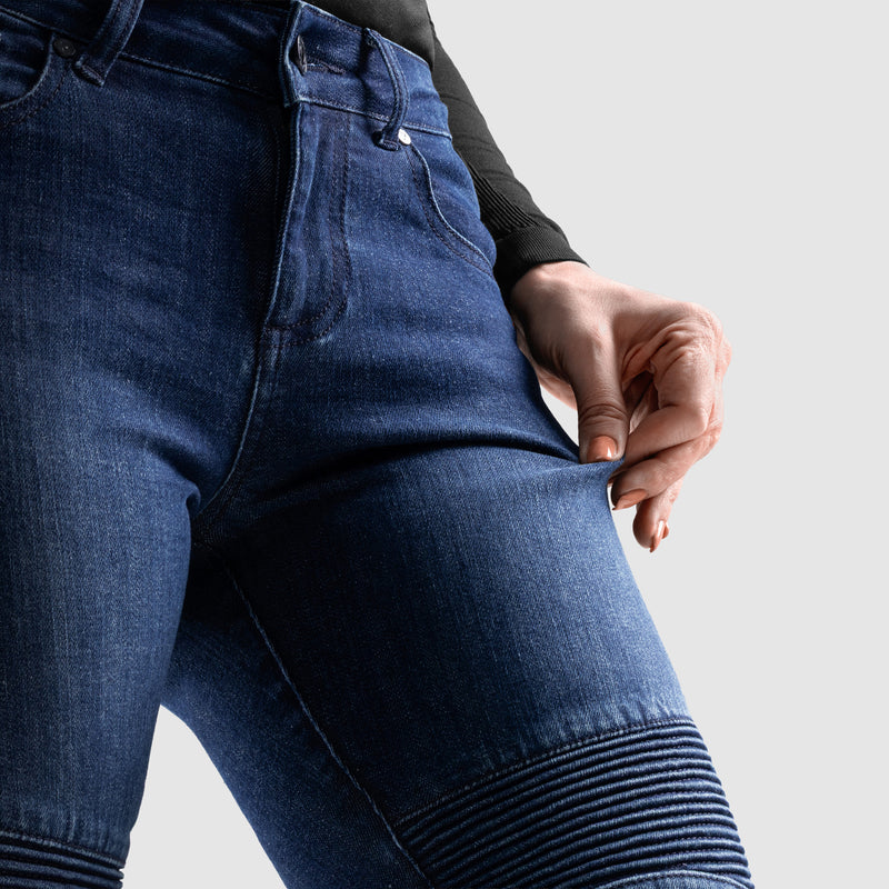 Rebelhorn Agness 2 Ladies Jeans Monolayer Washed Blue FREE UK Delivery, FREE 365 Day Returns | Moto Central