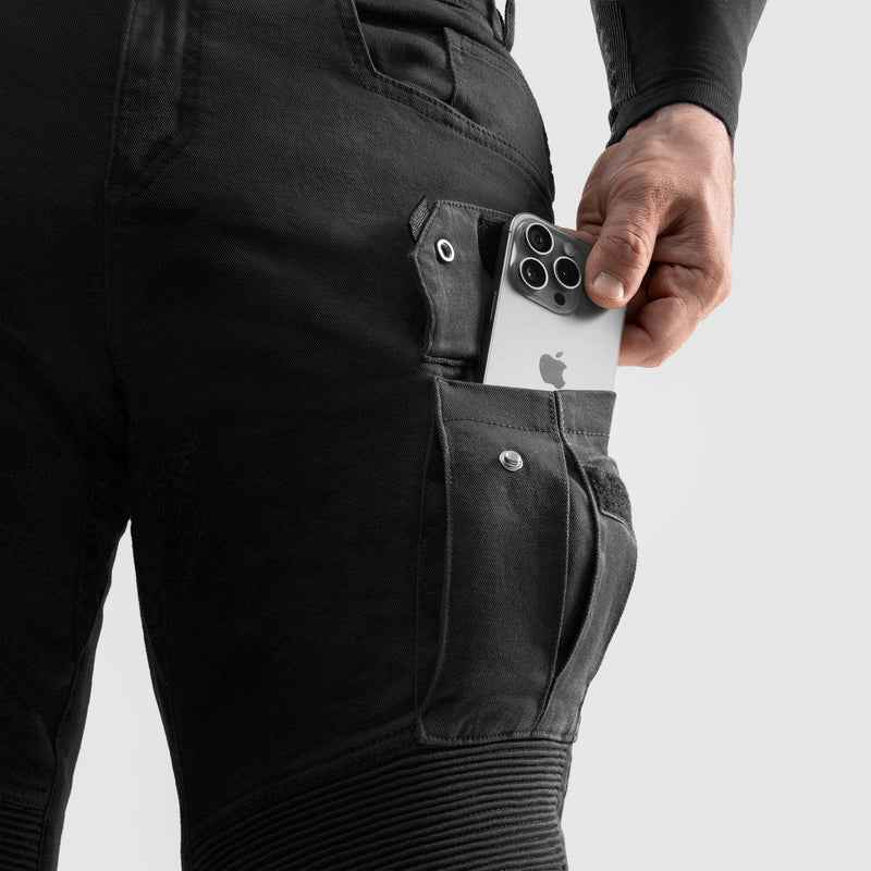 Rebelhorn Faster Jeans Black FREE UK Delivery, FREE 365 Day Returns | Moto Central