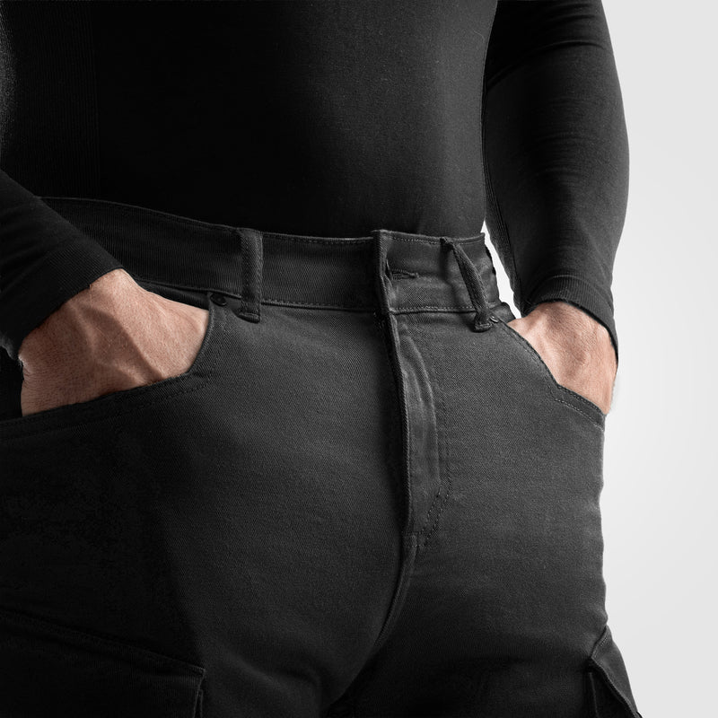 Rebelhorn Faster Jeans Black FREE UK Delivery, FREE 365 Day Returns | Moto Central