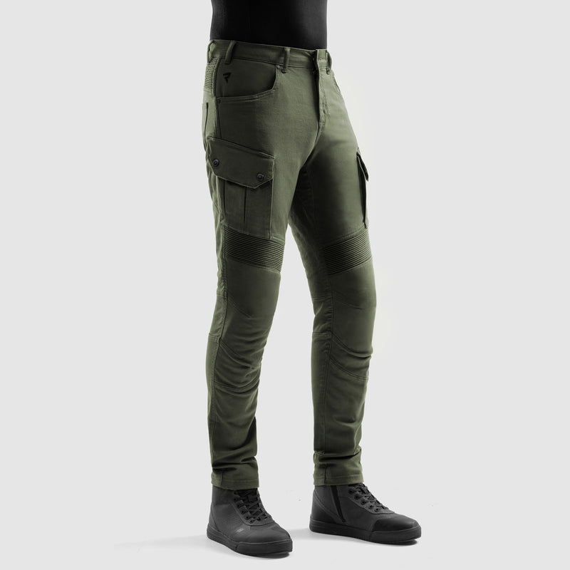 Rebelhorn Faster Jeans Olive Green FREE UK Delivery, FREE 365 Day Returns | Moto Central