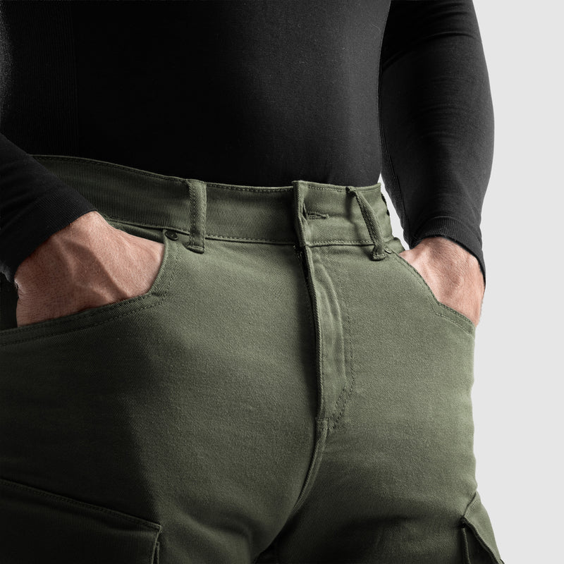 Rebelhorn Faster Jeans Olive Green FREE UK Delivery, FREE 365 Day Returns | Moto Central