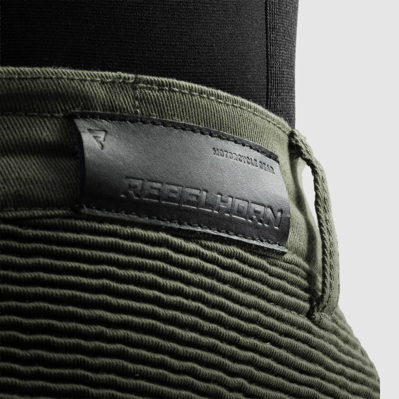 Rebelhorn Faster Jeans Olive Green FREE UK Delivery, FREE 365 Day Returns | Moto Central