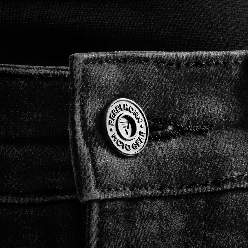 Rebelhorn Classic Ladies Jeans Monolayer Washed Black FREE UK Delivery, FREE 365 Day Returns | Moto Central