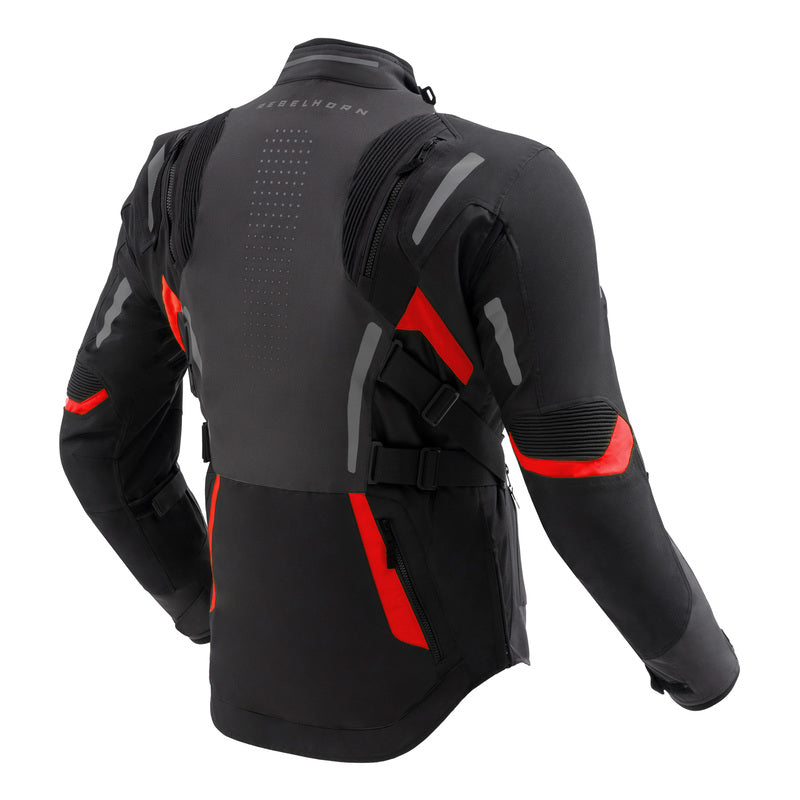 Rebelhorn Hiker 4 Textile Jacket Black / Dark Grey / Red FREE UK Delivery, FREE 365 Day Returns | Moto Central