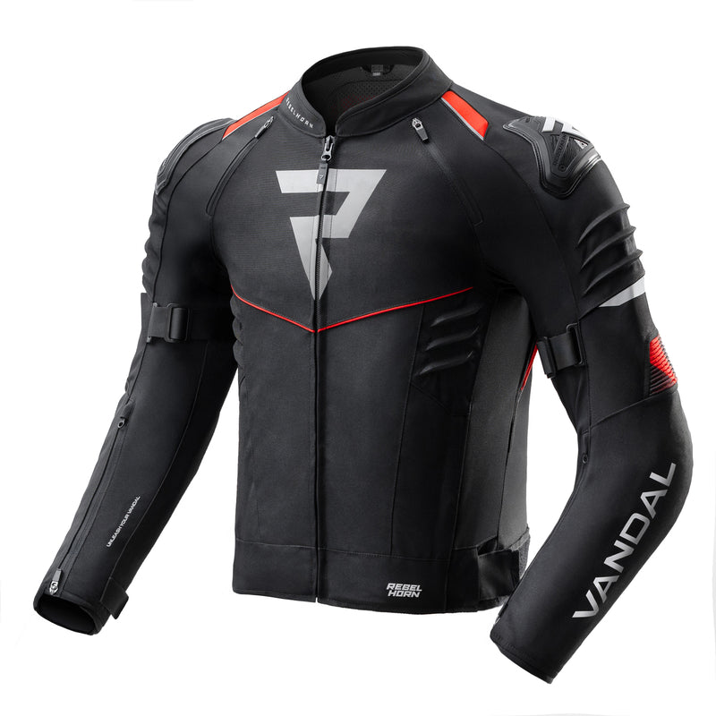 Rebelhorn Vandal 2 Textile Jacket Black / Red FREE UK Delivery, FREE 365 Day Returns | Moto Central