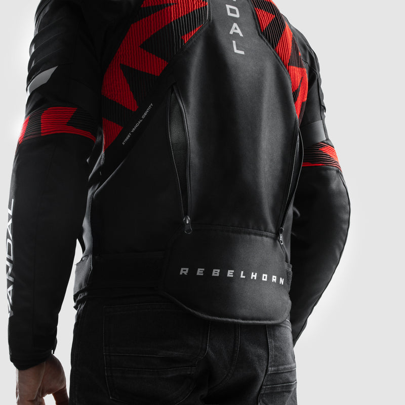 Rebelhorn Vandal 2 Textile Jacket Black / Red FREE UK Delivery, FREE 365 Day Returns | Moto Central