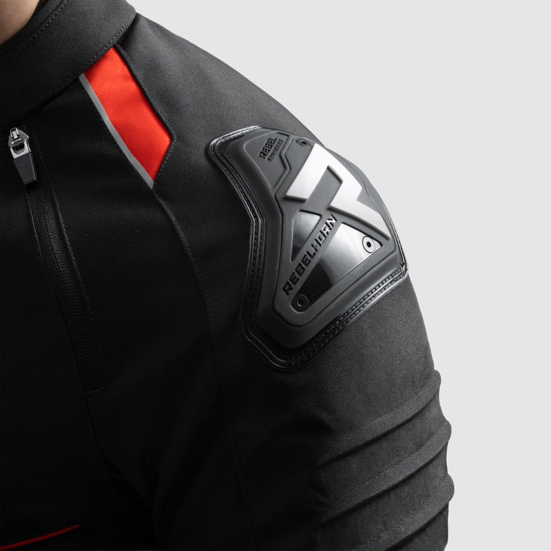 Rebelhorn Vandal 2 Textile Jacket Black / Red FREE UK Delivery, FREE 365 Day Returns | Moto Central