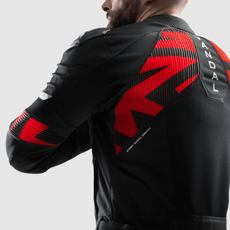 Rebelhorn Vandal 2 Air Textile Jacket Black / Red FREE UK Delivery, FREE 365 Day Returns | Moto Central