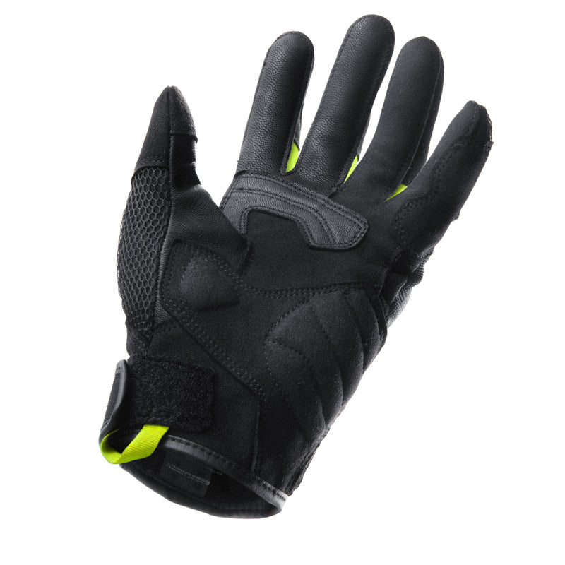 Rebelhorn Core Ladies Gloves Black / Grey / Fluo Yellow FREE UK Delivery, FREE 365 Day Returns | Moto Central