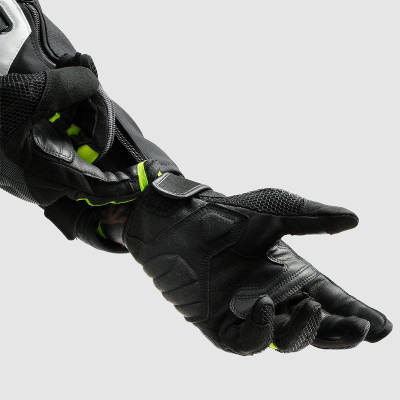 Rebelhorn Core Ladies Gloves Black / Grey / Fluo Yellow FREE UK Delivery, FREE 365 Day Returns | Moto Central