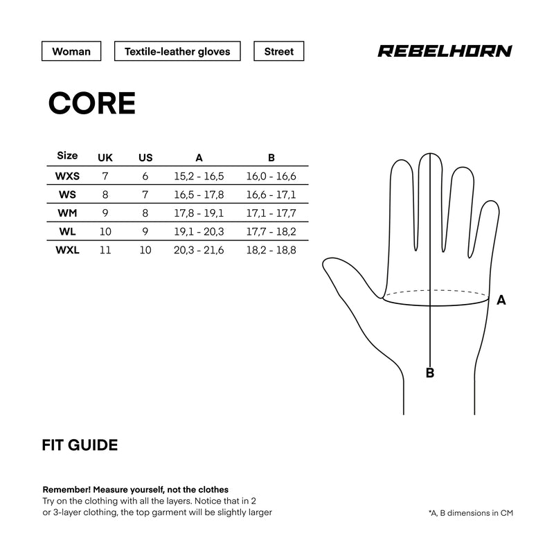Rebelhorn Core Ladies Gloves Black / Grey / Fluo Yellow FREE UK Delivery, FREE 365 Day Returns | Moto Central