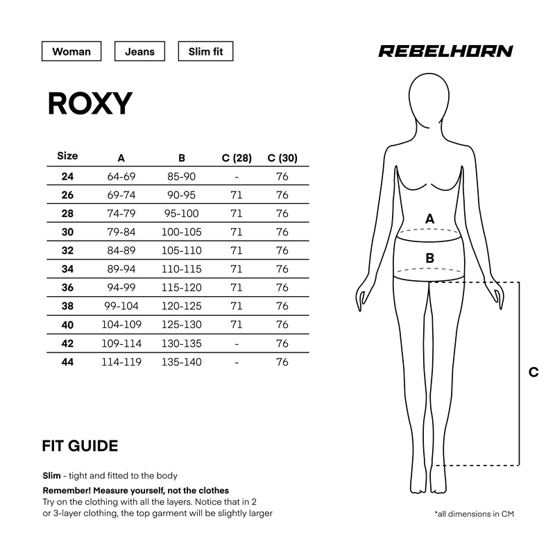 Rebelhorn Roxy Ladies Jeans Black FREE UK Delivery, FREE 365 Day Returns | Moto Central