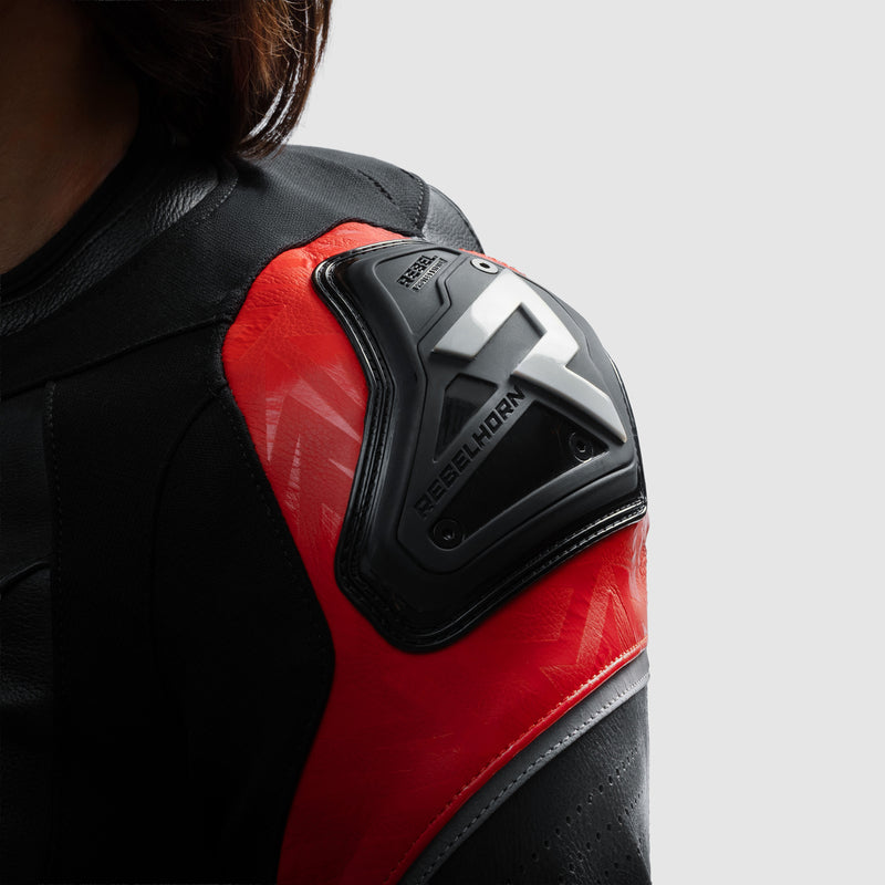 Rebelhorn Diva RS Ladies Leather Jacket Black / Red FREE UK Delivery, FREE 365 Day Returns | Moto Central