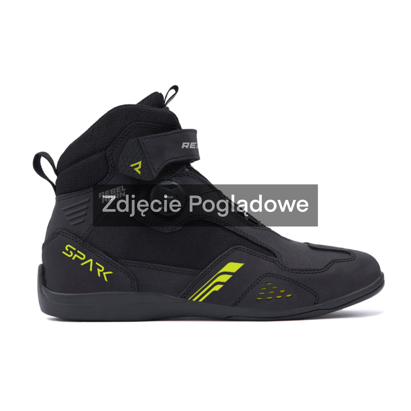 Rebelhorn Spark 3 Boots Black / Fluo Yellow FREE UK Delivery, FREE 365 Day Returns | Moto Central