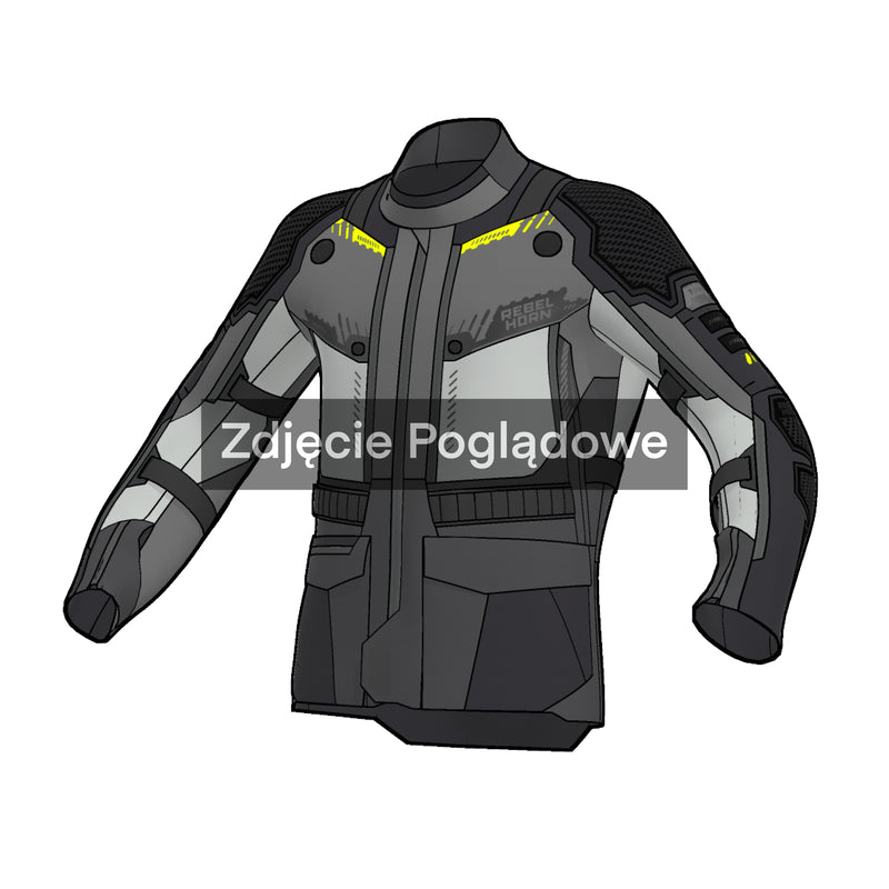 Rebelhorn Patrol 2 Textile Jacket Black / Grey / Fluo Yellow FREE UK Delivery, FREE 365 Day Returns | Moto Central