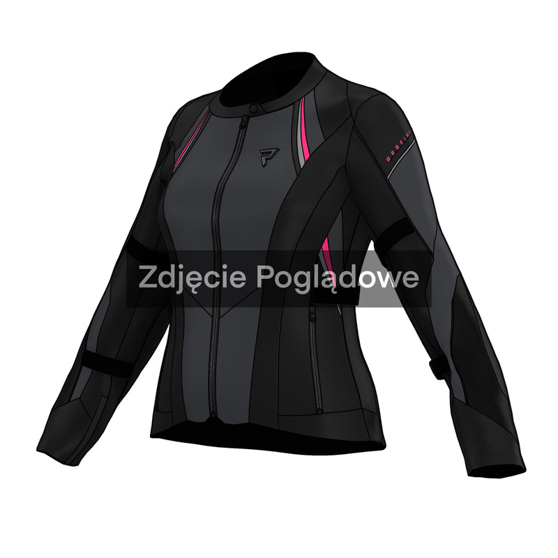 Rebelhorn Swift Ladies Textile Jacket Black / Dark Grey / Pink FREE UK Delivery, FREE 365 Day Returns | Moto Central