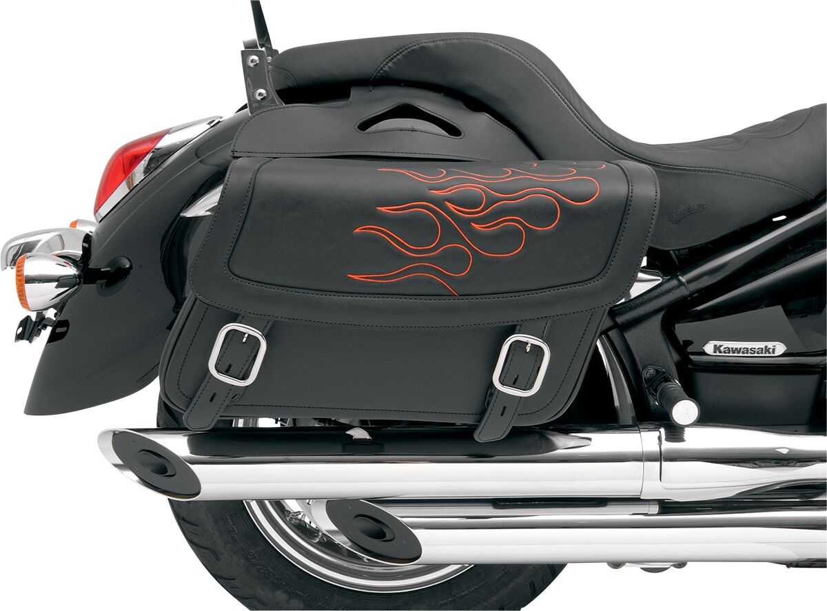 Saddlemen Highwayman Tattoo Saddlebags Black / Orange