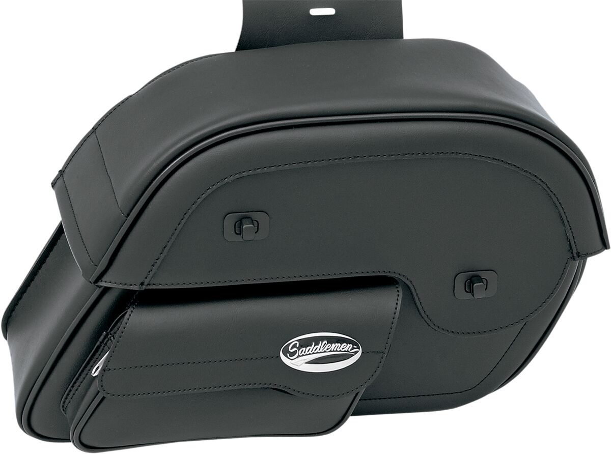 Saddlemen Cruis'n Slant Face Pouch Saddlebags Black - Jumbo