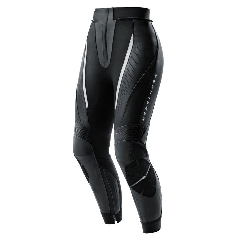 Rebelhorn Diva Ladies Leather Trouser Black / White FREE UK Delivery, FREE 365 Day Returns | Moto Central