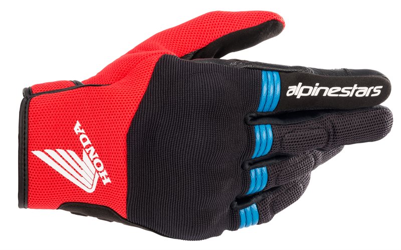 Alpinestars Honda Copper Gloves Black / Bright Red / Blue - glove product view