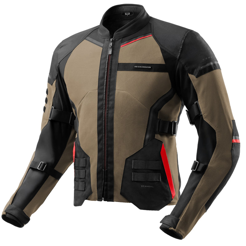 Rebelhorn Scandal 3 Textile Jacket Desert / Black / Red FREE UK Delivery, FREE 365 Day Returns | Moto Central