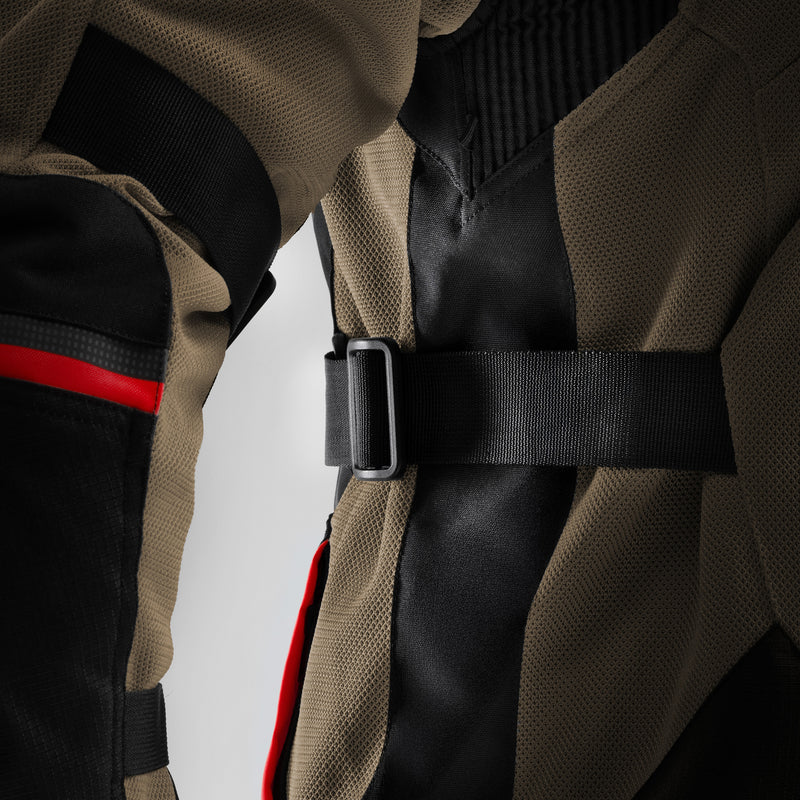 Rebelhorn Scandal 3 Textile Jacket Desert / Black / Red FREE UK Delivery, FREE 365 Day Returns | Moto Central