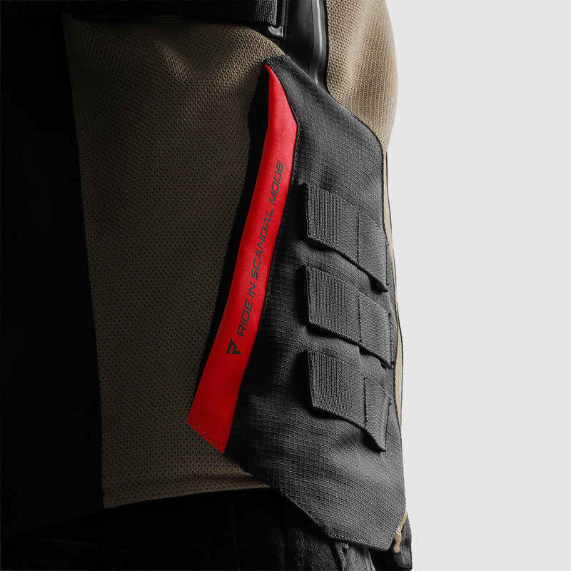 Rebelhorn Scandal 3 Textile Jacket Desert / Black / Red FREE UK Delivery, FREE 365 Day Returns | Moto Central