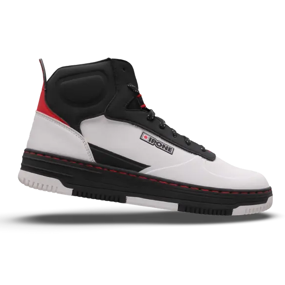 IPONE KT-01S Sneakers White / Black FREE UK Delivery, FREE 365 Day Returns | Moto Central
