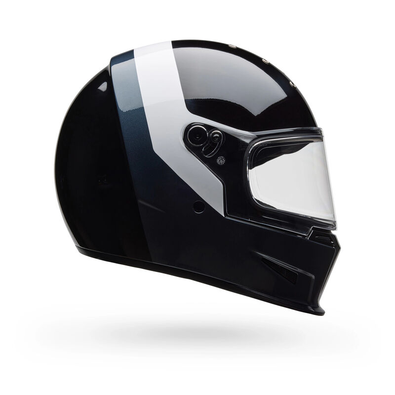 Bell Eliminator Menace Gloss ECE 22.06 Black / White - FREE UK Shipping, FREE 365 Day Returns | Moto Central