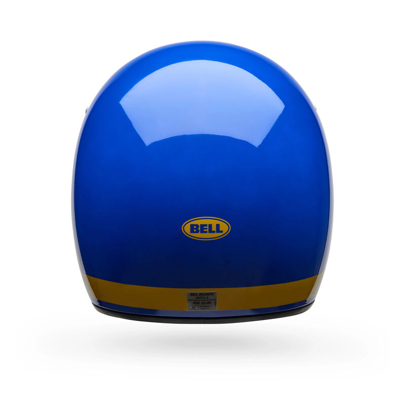 Bell Moto-3 Classic ECE 22.06 Gloss Blue - FREE UK Shipping, FREE 365 Day Returns | Moto Central
