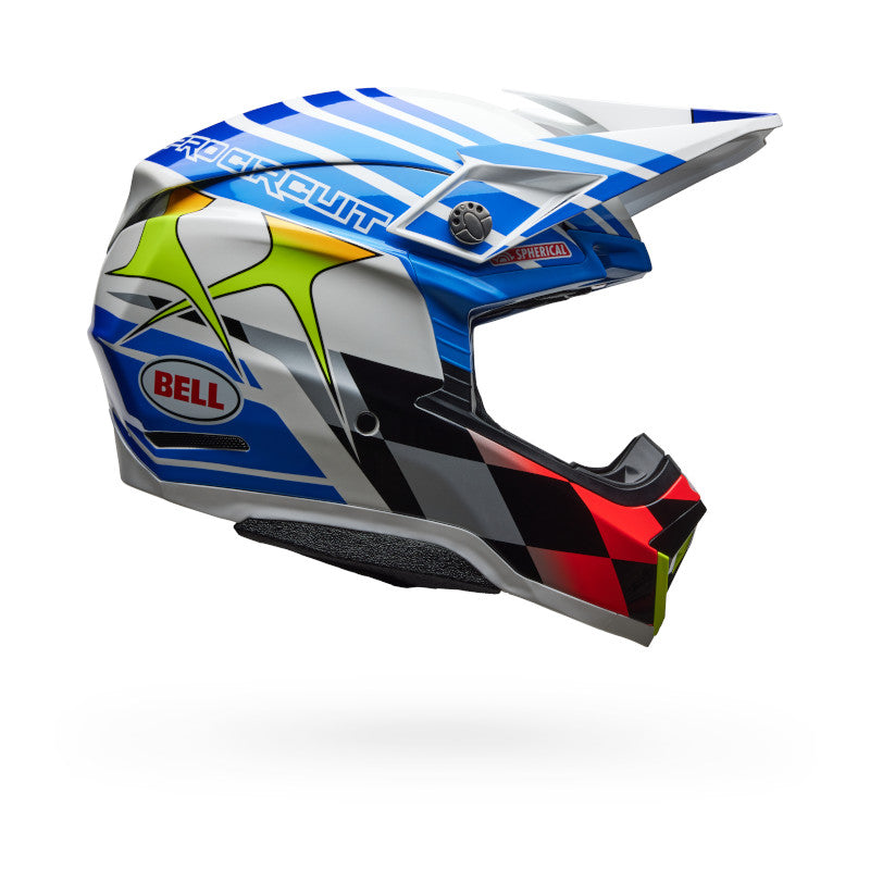 Bell Moto-10 Spherical PC ECE 22.06 Gloss Blue / White