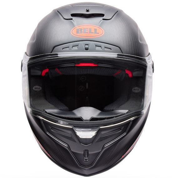 Bell Race Star DLX Flex Strike ECE 22.06 Orange full-face motorcycle helmet, interior lining view