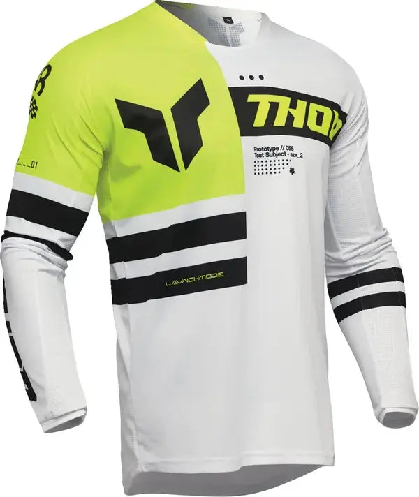 Thor Launchmode Dozer Jersey Acid / Black / Fluo Yellow - FREE UK Shipping, FREE 365 Day Returns | Moto Central