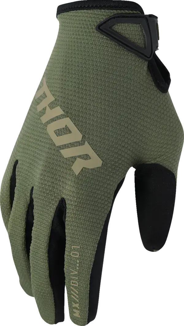 Thor Ridemode Static Youth Textile Gloves Camo Green - FREE UK Shipping, FREE 365 Day Returns | Moto Central