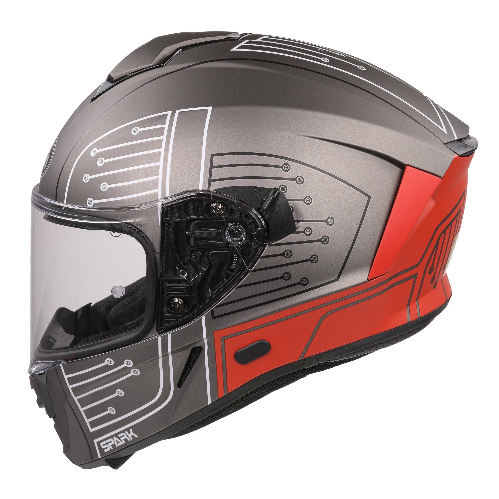 Airoh Spark Flow Matt Red Circuit - FREE UK Shipping, FREE 365 Day Returns | Moto Central