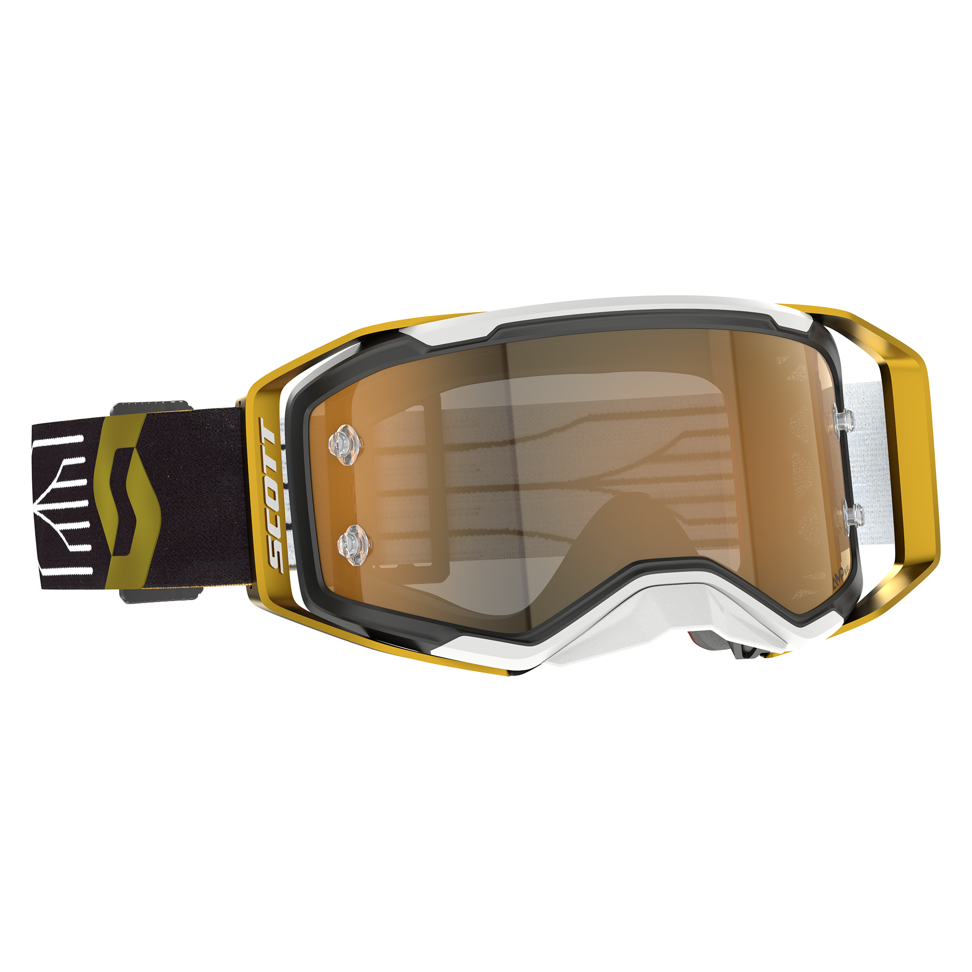 Scott Prospect 2.0 AMP Chrome MX Goggles Black / Gold - FREE UK Shipping, FREE 365 Day Returns | Moto Central