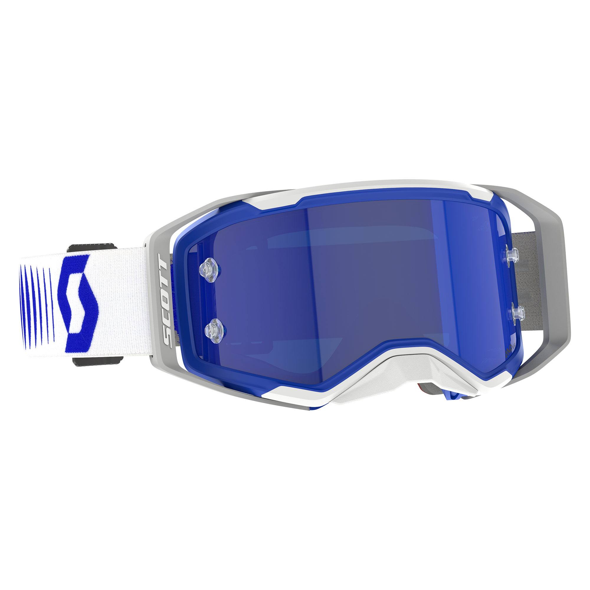 Scott Prospect 2.0 AMP Chrome MX Goggles Doppler Blue / White - FREE UK Shipping, FREE 365 Day Returns | Moto Central